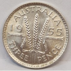 AUSTRALIA 1955 . THREEPENCE 